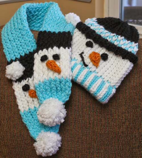 Snowman Scarf - Free Pattern 