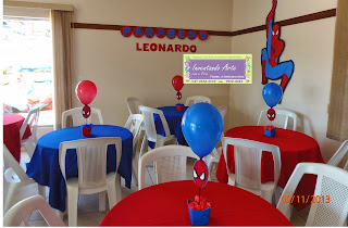 festa decoração homem aranha