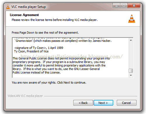 VLC License Agreement