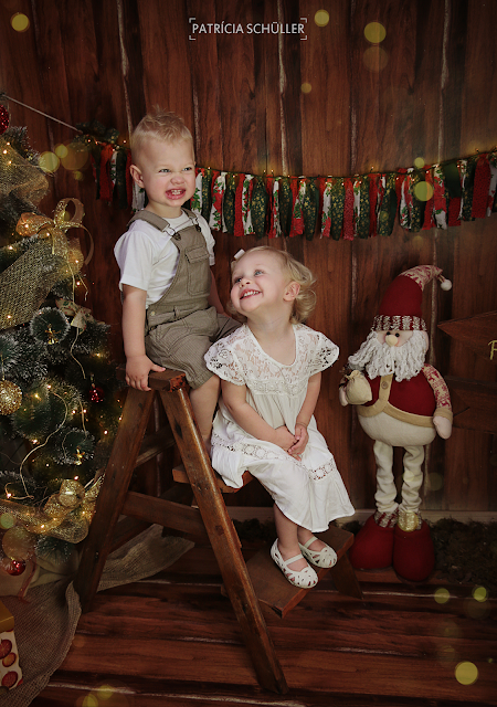 Sessão de natal Helena e Arthur Patrícia Schüller Fotografias Rio do Sul