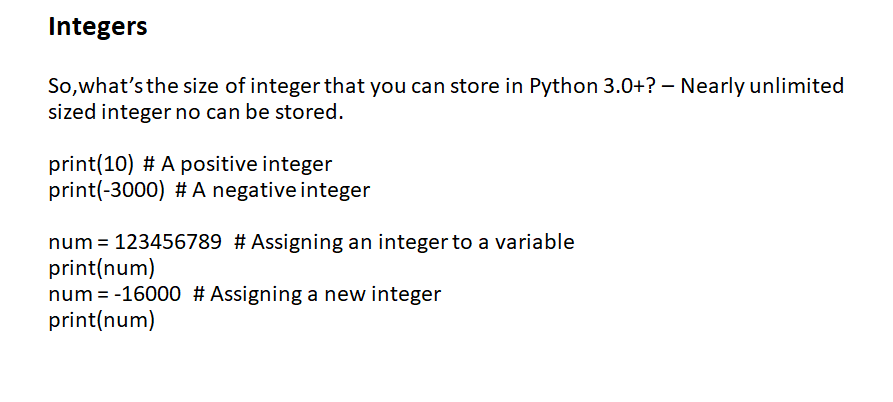 What are Data Types and Variables in Python - Integers2