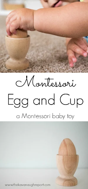 A look at the egg and cup, a classic Montessori baby toy. This beautiful, simple toy is a perfect fine motor toy for babies. 