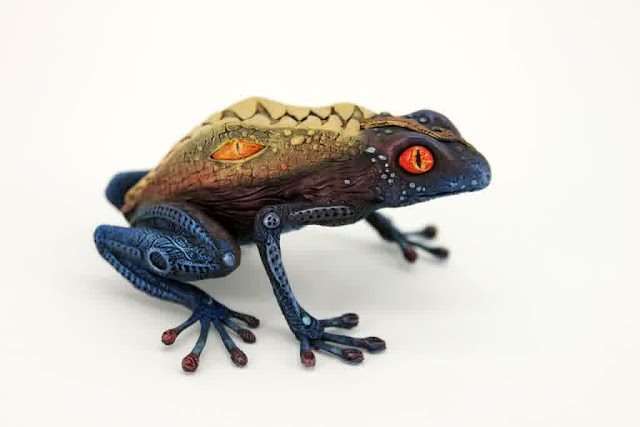 Fantasy animal sculpture made of velvet clay