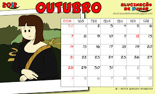 calendário 2012 johnny overjoy outubro