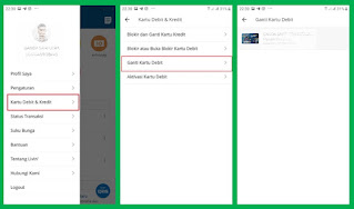 Aplikasi Livin' by Mandiri Cara Menggantu Kartu Debit Mandiri secara Online
