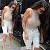 Sexy: Kim Kardashian shows off nipple in a see-through dress - Photo