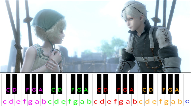 Yonah (NieR Replicant) Piano / Keyboard Easy Letter Notes for Beginners