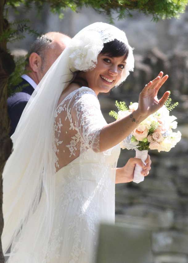 Lily Allen got married this weekend and I thought she looked beautiful