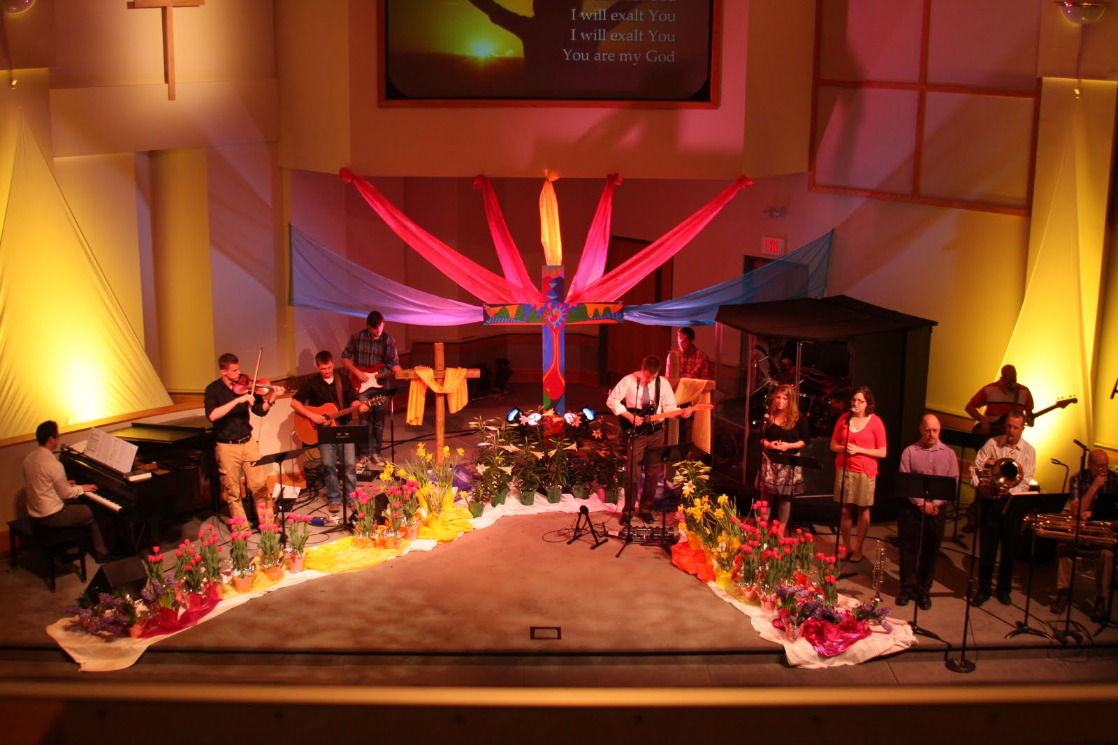 Church Stage Decorating Ideas: Easter 2010