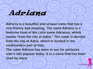 meaning of the name "Adriana"