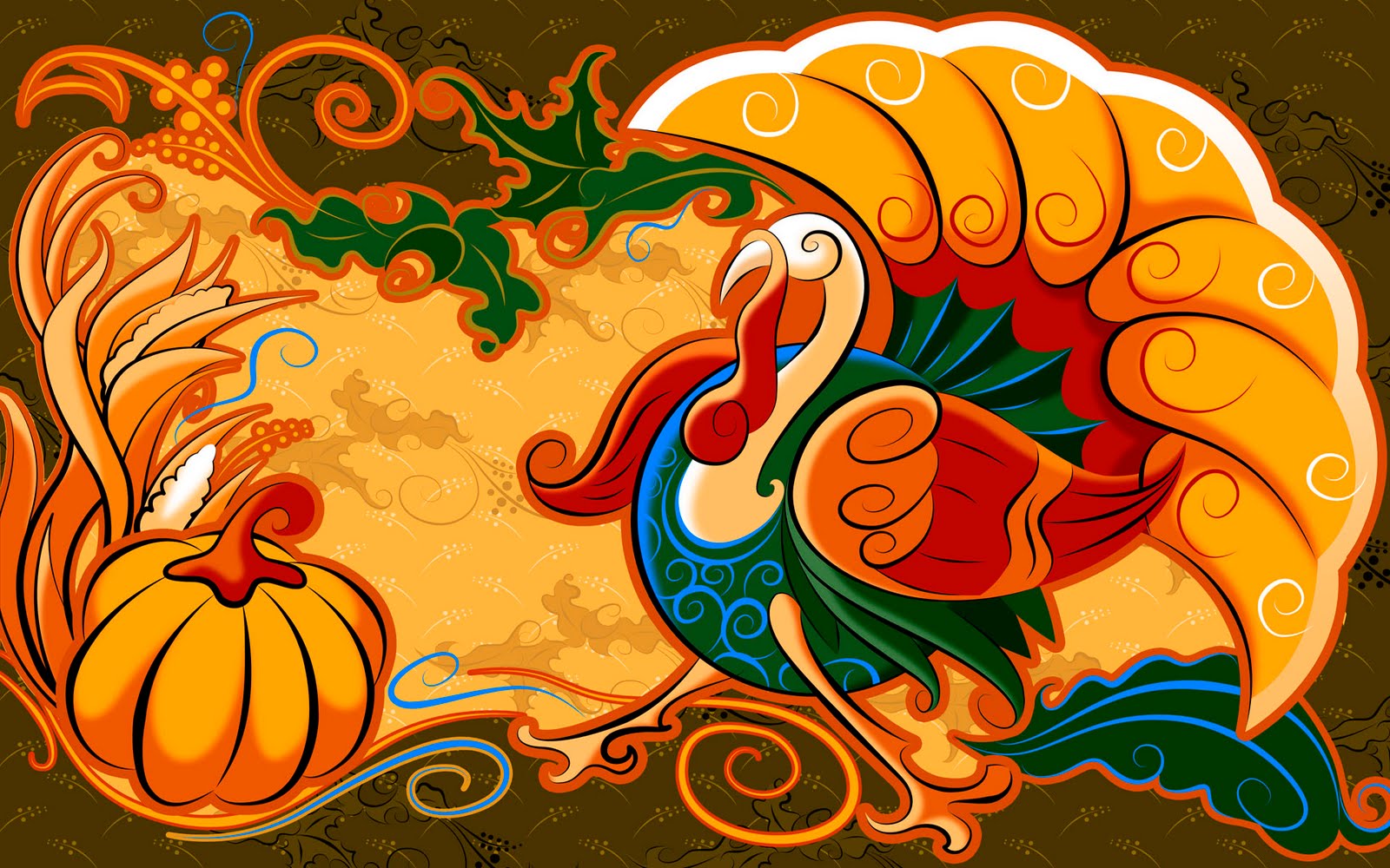 Thanksgiving cartoon HD Wallpaper