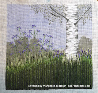 Under the Silver Birch (designed by Jo Butcher): Purple flowers complete