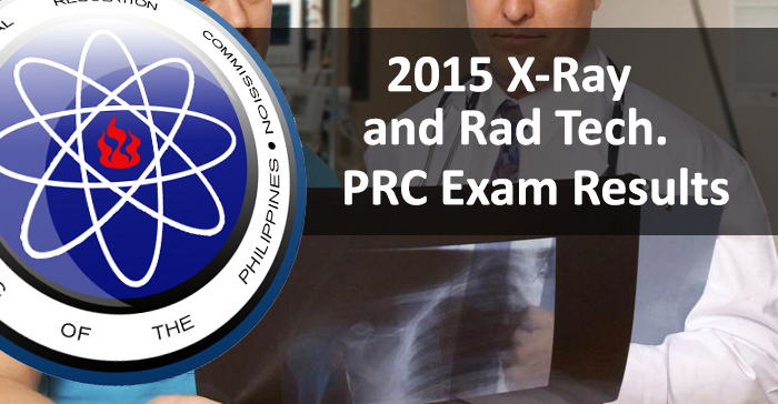 Top 7 Placers of July 2015 X-Ray Tech PRC Board Examination