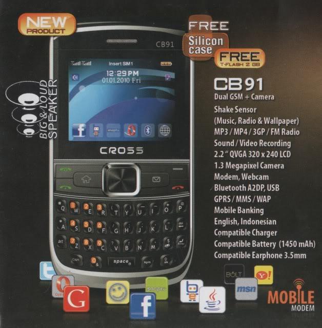  Daftar Harga Handphone  Terbaru Cross Dibulan Mei 2012