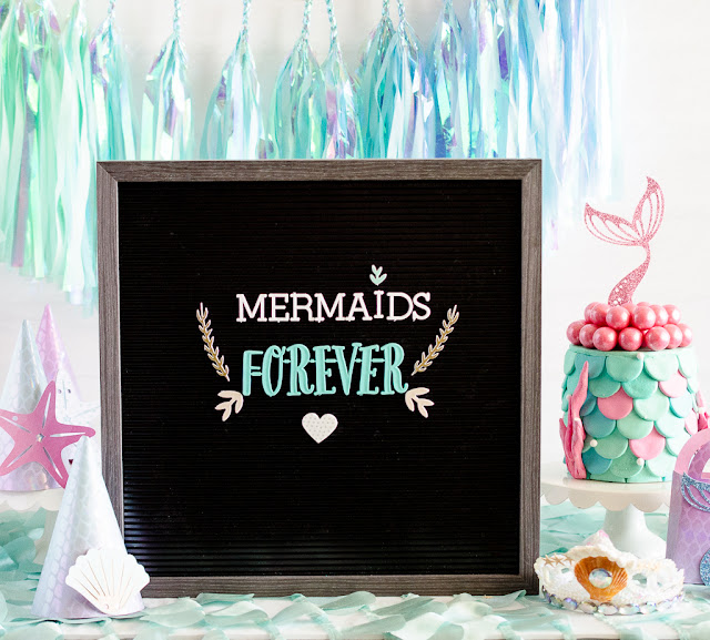 dcwv letter board mermaid grotto birthday party