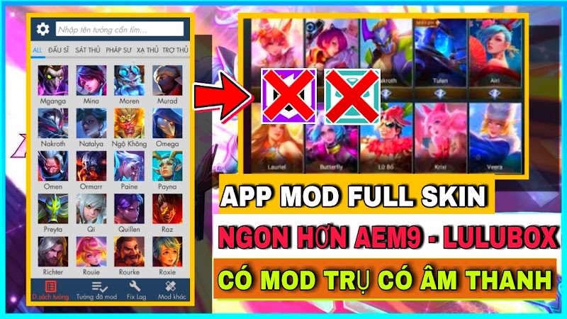 Mod Skin Liên Quân Mùa 19 - APP MOD FULL SKIN LIÊN QUÂN XỊN HƠN AEM9 VÀ LULUBOX KHÔNG LỖI