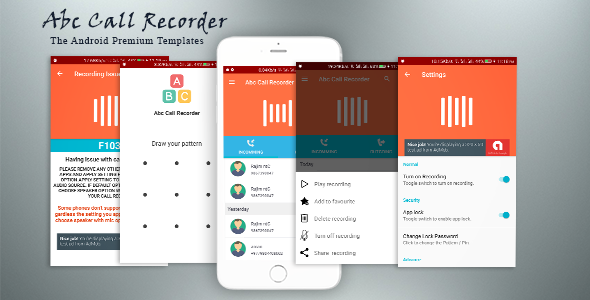 Abc Call Recorder v1.1 - Beautiful UI, Admob, Firebase Push Notification, Admin Panel