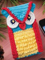 PATRON GRATIS FUNDA MOVIL BUHO DE CROCHET