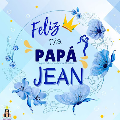 Solapín Feliz Día del Padre - Nombre Jean para imprimir gratis