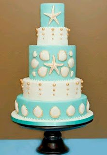 Aqua Blue Wedding Cakes