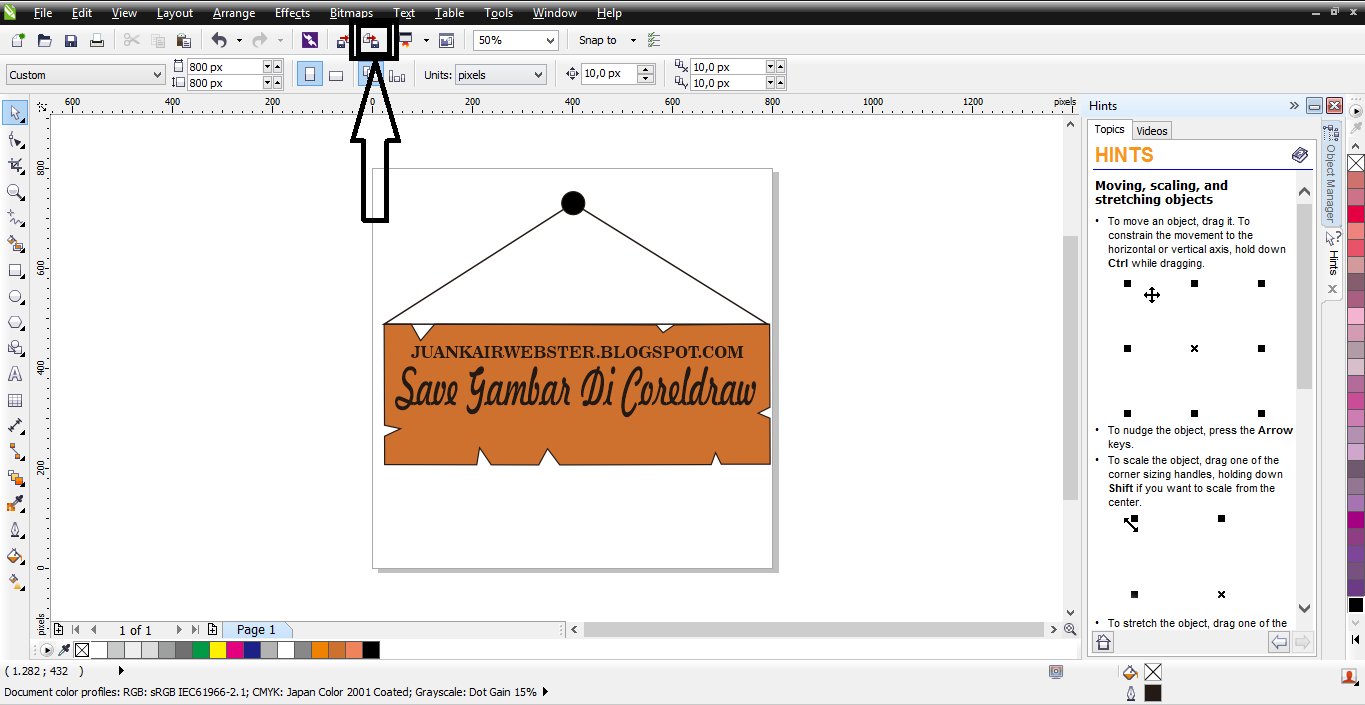Cara Merubah Format Save CDR ke JPG di Coreldraw