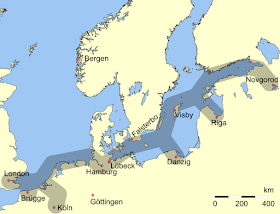 Mapa liga hanseática