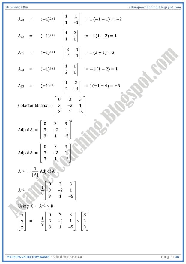 matrices-and-determinants-exercise-4-4-part-ii-mathematics-11th