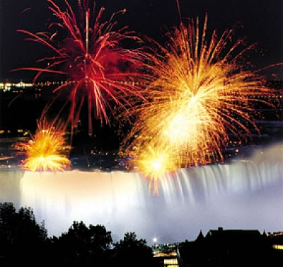 New Year's Eve, Niagara Falls, Ontario and New York