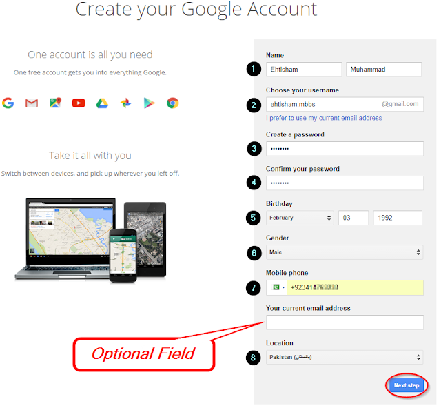 create a new google account