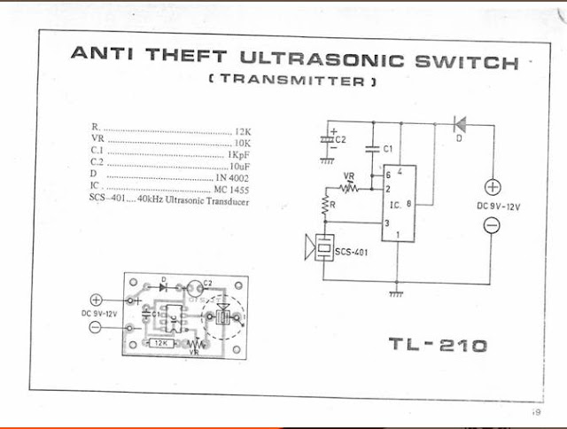 Anti theft ultrasonic switch transmitter Kumpulan skema Anti theft ultrasonic switch transmitter Kumpulan skema