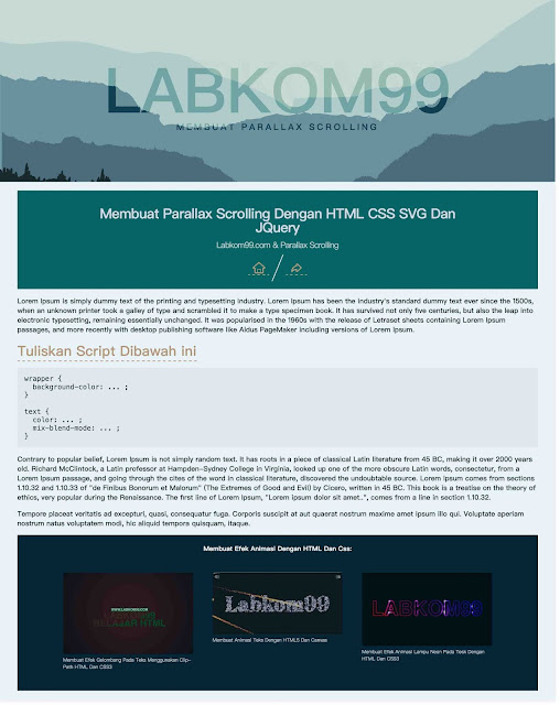 Download Membuat Parallax Scrolling Dengan HTML CSS SVG Dan JQuery ...