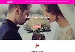 Invite Blogger Template For Events & Wedding Sites - Responsive Blogger Template