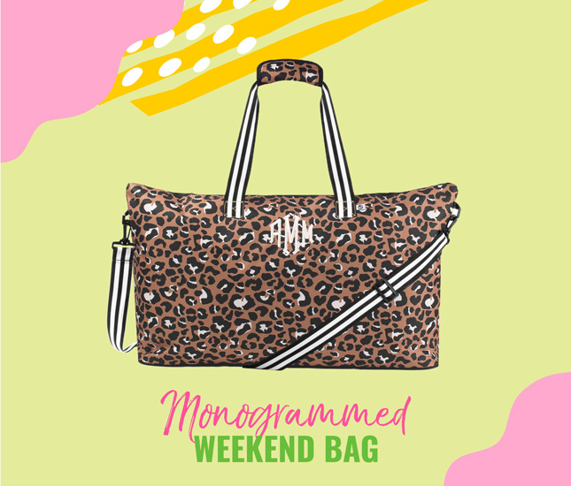 Monogrammed Weekend Bag from Marleylilly