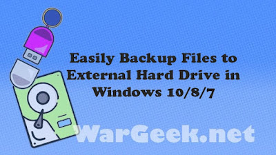 Backup Files to External Hard Drive in Windows 10/8/7