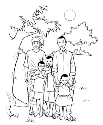 Desenhos para Colorir da família – Imagens para imprimir