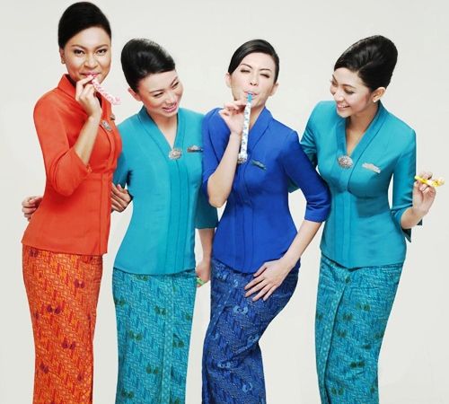  25 model baju  batik pramugari  berjilbab lengan panjang 