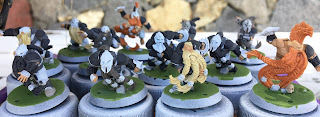 New Blood Bowl Dwarves speed painting base coat