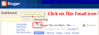Blogger Posts Mail Icon