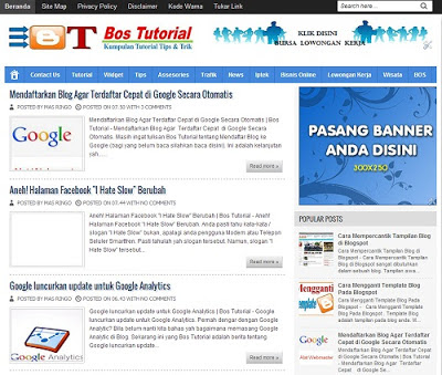 Tampilan Template Baru Lagi di Blog