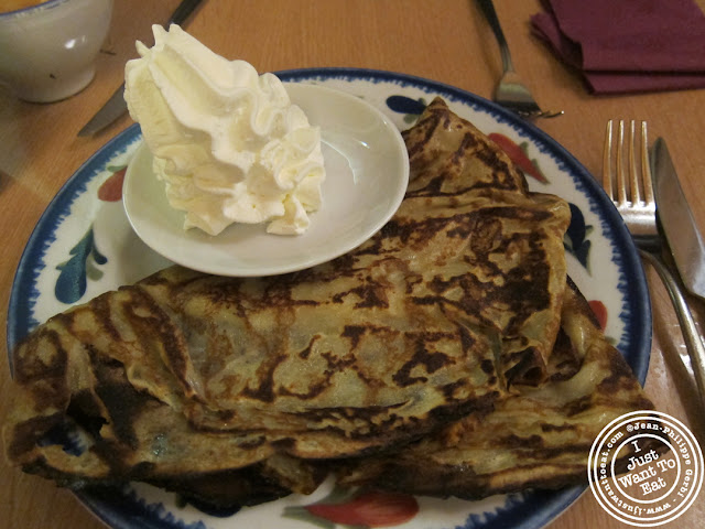 Image of Crepe creme de lait at the creperie Le Petit Josselin in Paris, France