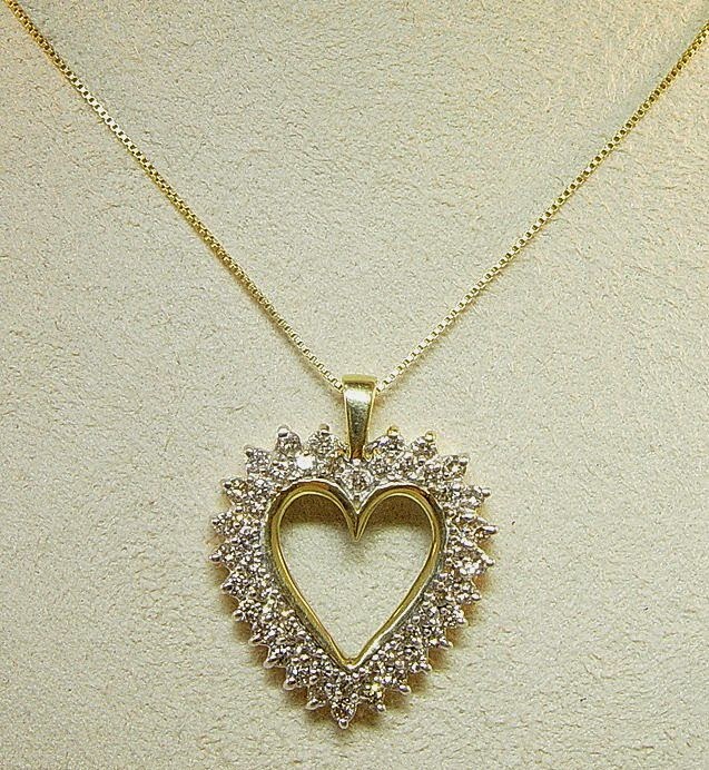 simple gold necklace heart