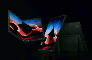 Lenovo presented the 2022 version of its ThinkPad X1 Fold laptop at IFA in Berlin.  (Photo credit: Lenovo)
