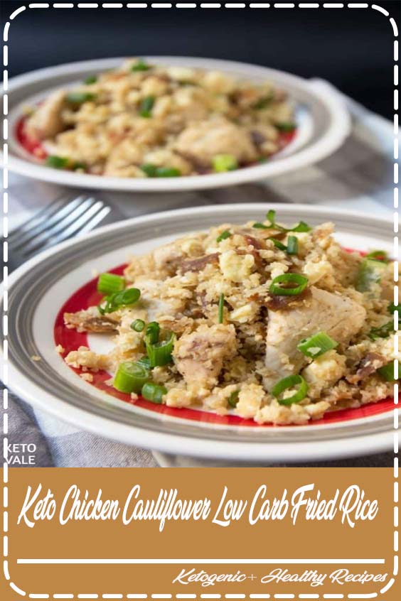 "If you’re missing fried rice then this keto chicken cauliflower fried rice is going to be your go-to low carb dish that you can enjoy without feeling guilty. "