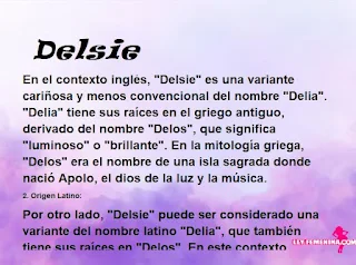 significado del nombre Delsie