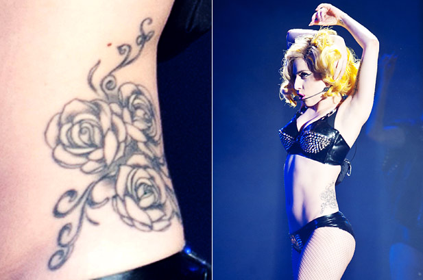 lady gaga tattoos on her back. Lady Gaga Tattoos