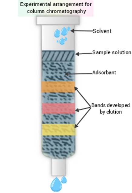 Experimental arranɡement for column chromatoɡraphy