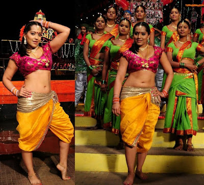 Meghna Naidu Hot Navel Show Dancing Stills