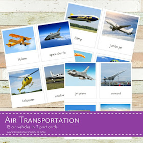 Air Transportation 3 Part Cards