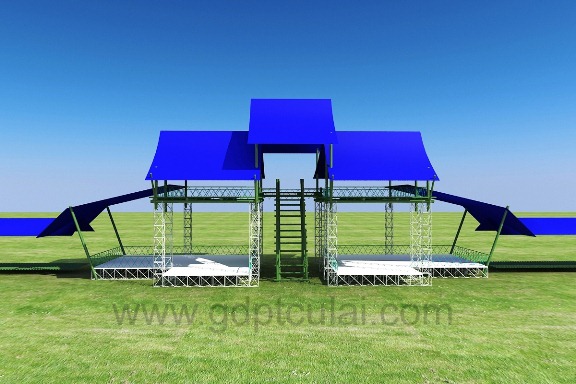 mô hình cổng trại gđpt 3d hoành tráng người áo lam - huynh trưởng gia đình phật tử (gđpt)