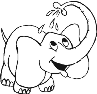 Dibujo de elefante para colorear para niños